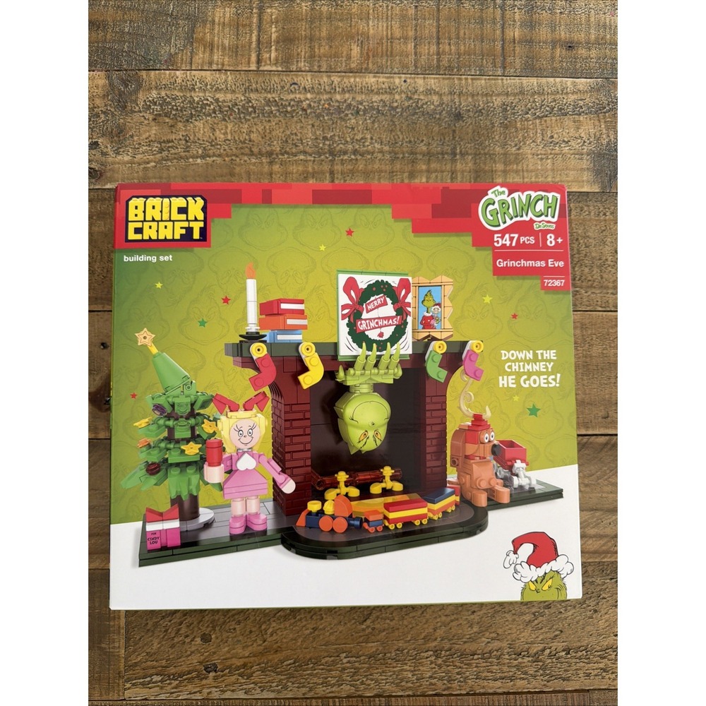 Brick Craft Dr Seus The Grinch Grinchmas Eve Fireplace Building Kit 547pc Set
